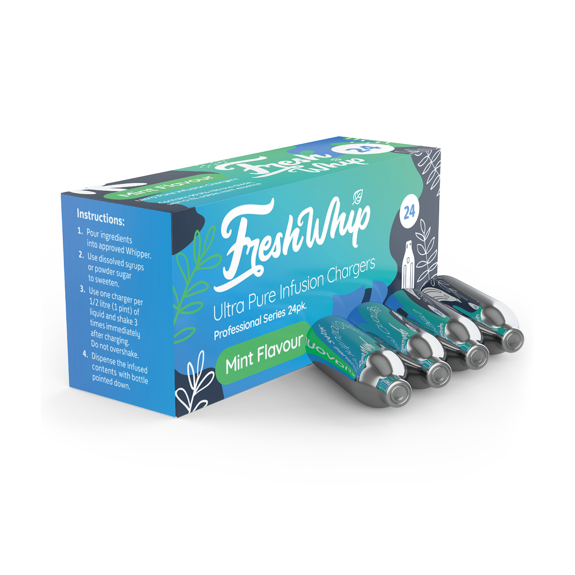 FreshWhip Mint Cream Chargers - 24 Pack (Wholesale)