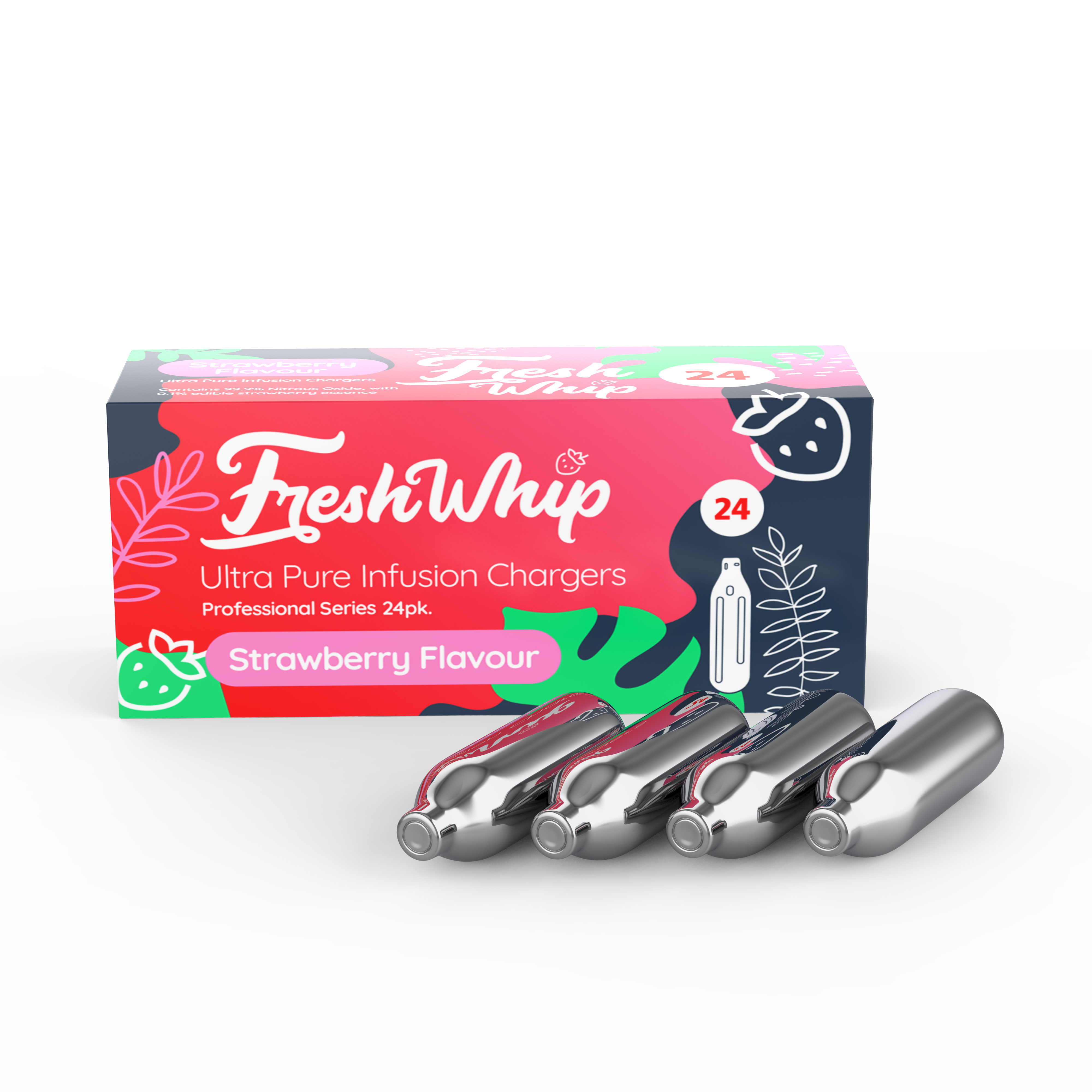 FreshWhip Strawberry Cream Chargers - 24 Pack Wholesale Enquiries Contact Us