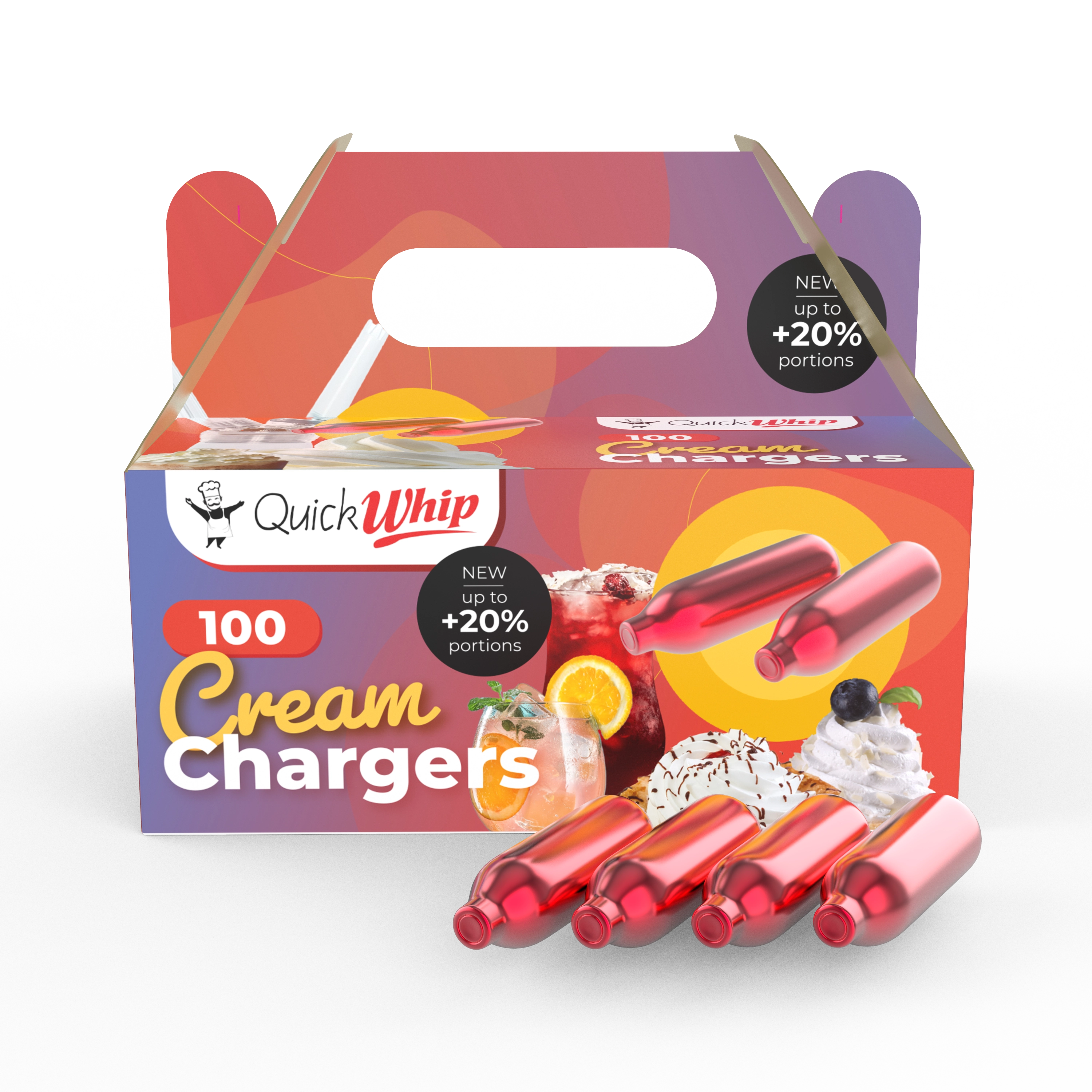 *NEW 2024* QuickWhip PRO 9g! Cream Chargers - 100pks