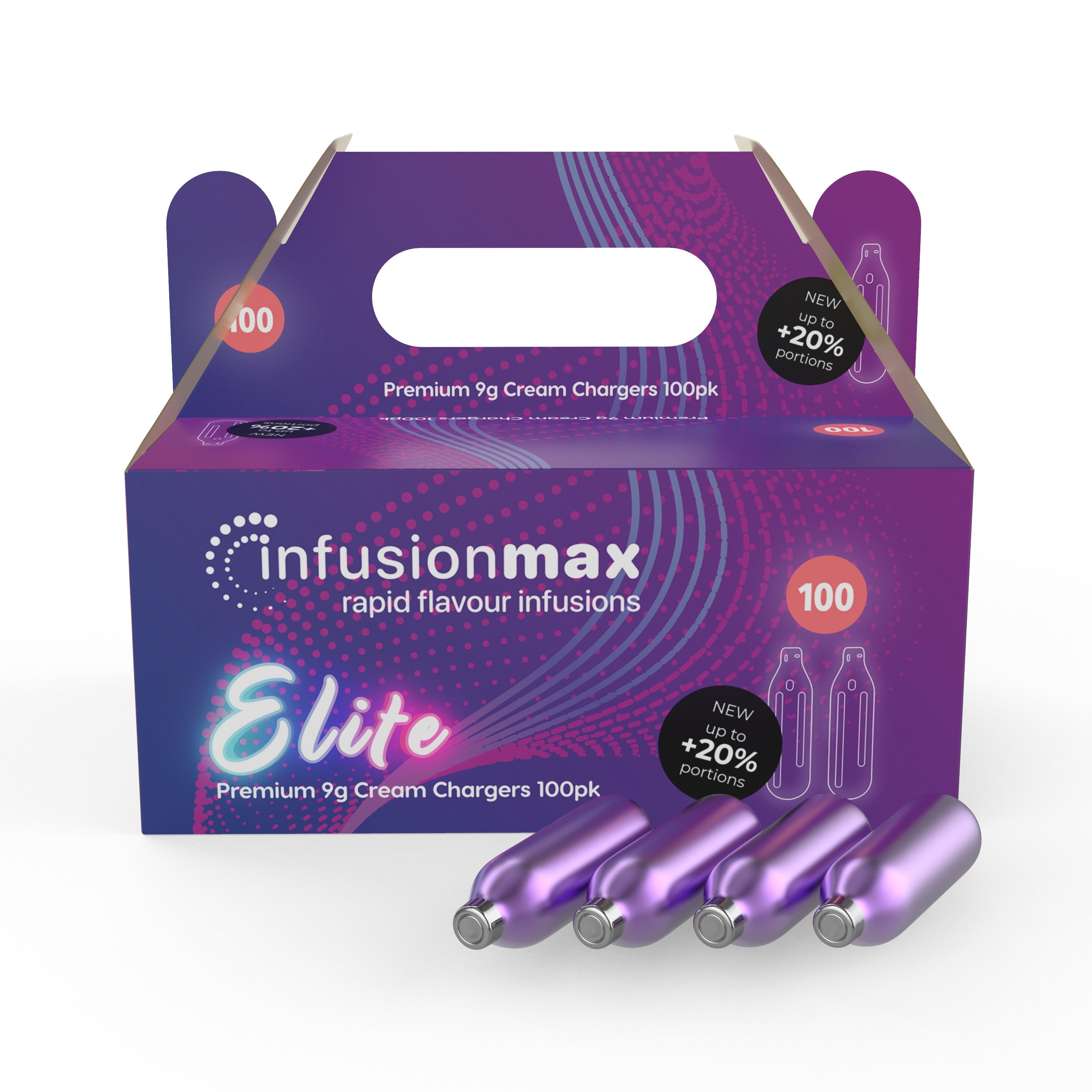 *NEW 2022* InfusionMax Elite 9g Cream Chargers - 100pks WHOLESALE