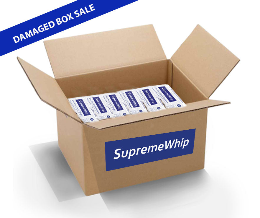 SupremeWhip Cream Chargers 8g N20 Cartons of 600 - Overstock / Damaged packaging